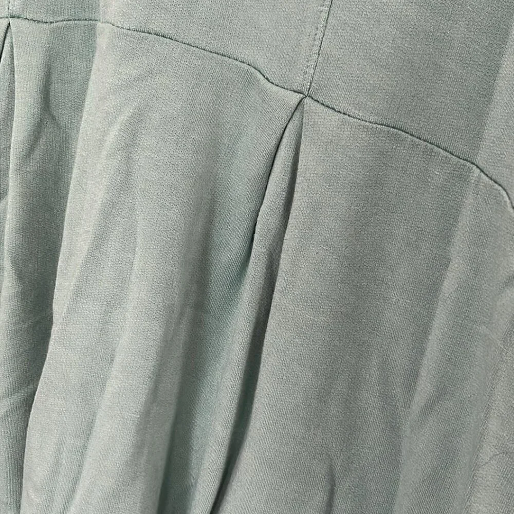 LOGO Full Zip Hooded Jacket SZ Lg Green Long Sleeve Pockets Athleisure Transitio